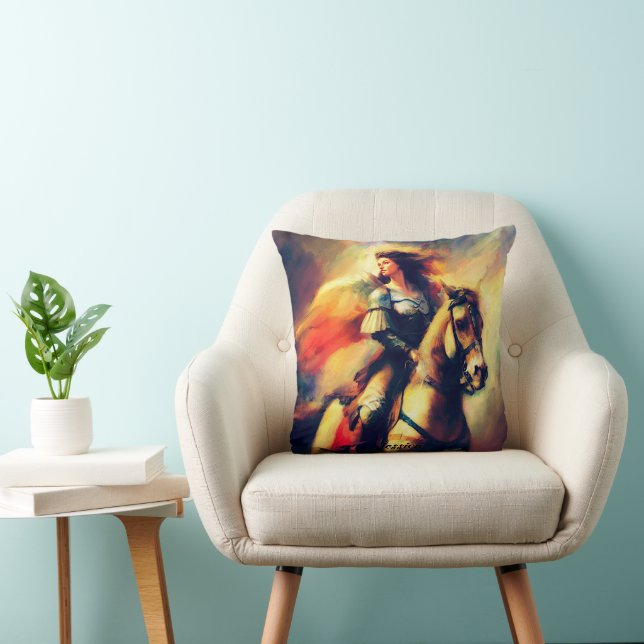 Coussin Belle Valkyrie à cheval (Chaise)