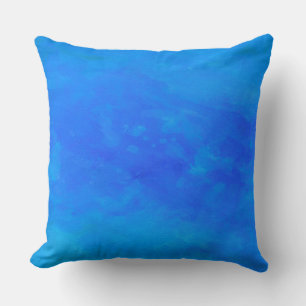 Coussin Belles blues Cobalt Aquarelle Grande