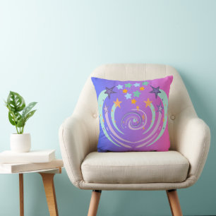 Coussin belles étoiles et coeur