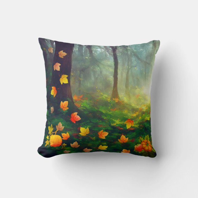 Coussin Belles feuilles d'automne (Recto)
