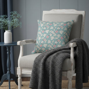 Coussin Belles fleurs de cerises Vintages rustiques