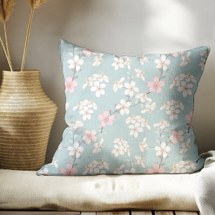 Coussin Belles fleurs de cerises Vintages rustiques