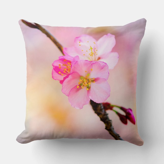 Coussin Belles fleurs de cerisier Sakura (Recto)