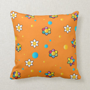 Coussin Belles fleurs mignonette motif pour chambre enfant