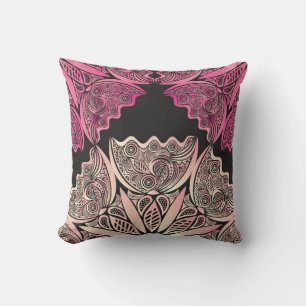 Coussin Belles fleurs nature motif arrière - plan Vintag