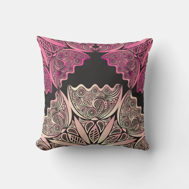 Coussin Belles fleurs nature motif arrière - plan Vintag (Recto)