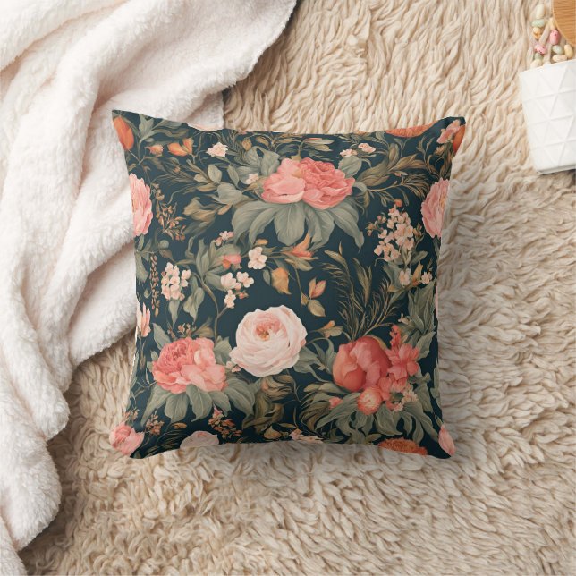 Coussin Belles fleurs Roses florales (Couverture)