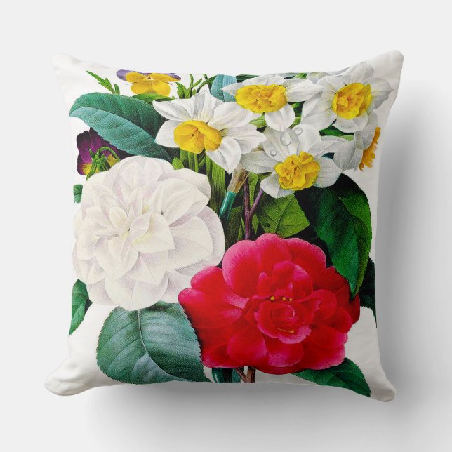 Coussin Belles fleurs vintages (Recto)