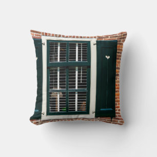 Coussin Belles maisons traditionnelles hollandaises. Mur e