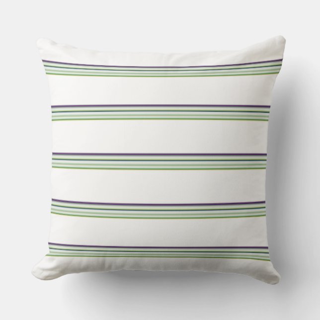 Coussin Belles rayures blanches modernes (Recto)