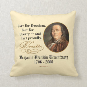 Coussin Ben Franklin - pet fièrement