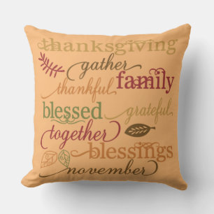 Coussin Bénédiction de Thanksgiving