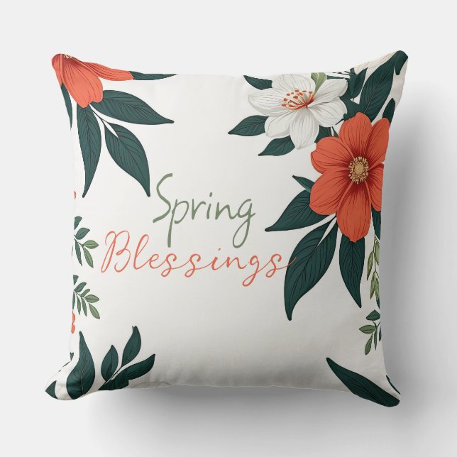 Coussin Bénédiction du printemps (Recto)