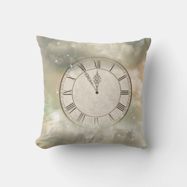 Coussin Bénédictions de Noël, vert, or, parties (Recto)