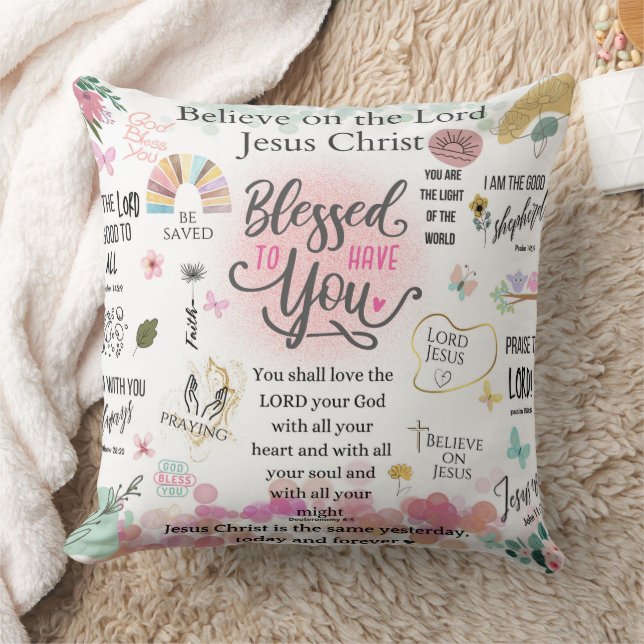 Coussin Béni de vous avoir - Un rappel fidèle (Couverture)