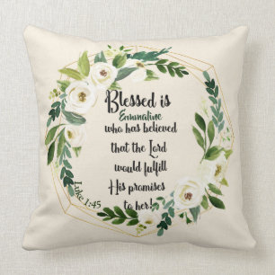 Coussin Béni Est Elle Qui Croyait Nom Christian