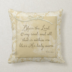 Coussin Bénis le Seigneur ô mon âme