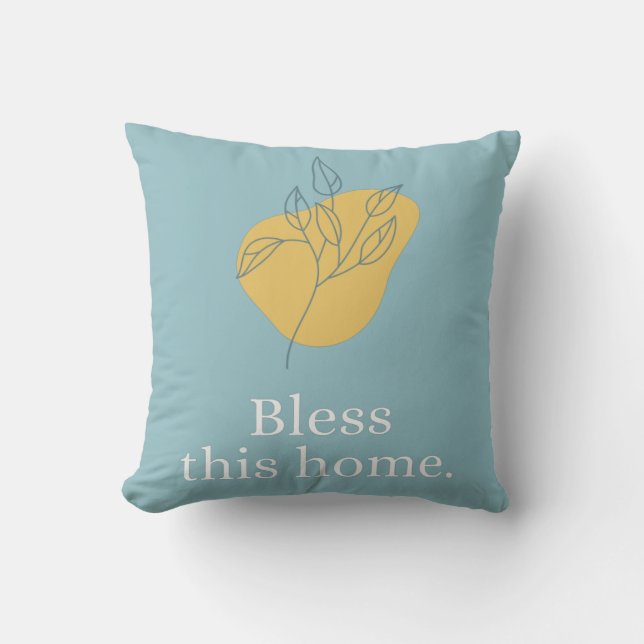 Coussin Bénissez cette maison (Recto)