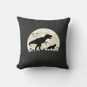 Coussin Berger Allemand Halloween Dinosaure Silhouette Lun