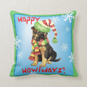 Coussin Berger allemand heureux de Howliday