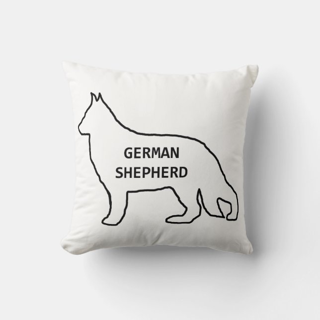 Coussin berger allemand nom silo blanc (Recto)