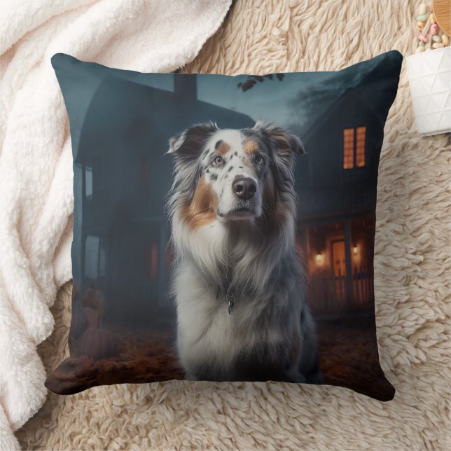 Coussin Berger Australien Halloween Épouvantable (Couverture)