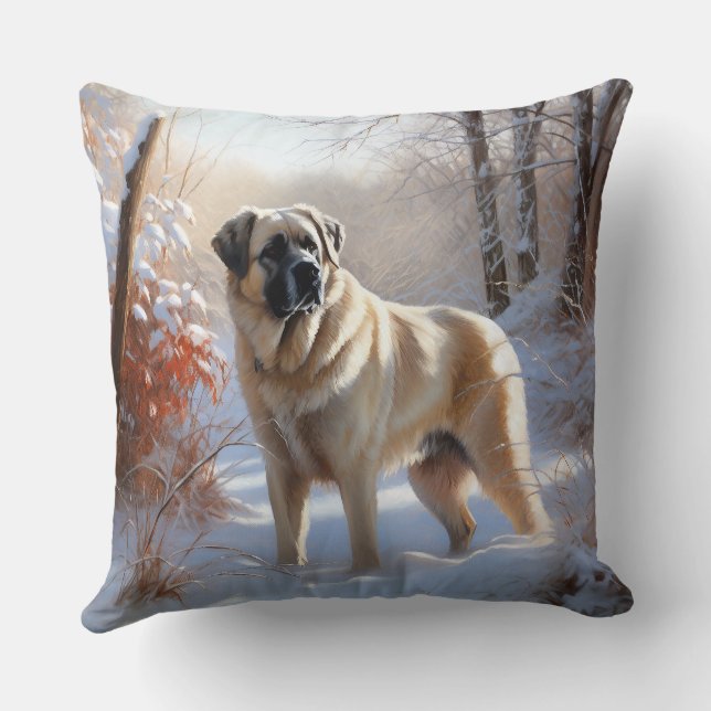Coussin Berger d'Anatolie Qu'il neige Noël  (Verso)