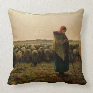 Coussin Bergère avec son troupeau, 1863