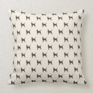 Coussin Bergers allemands sur le carreau crème d'arrière