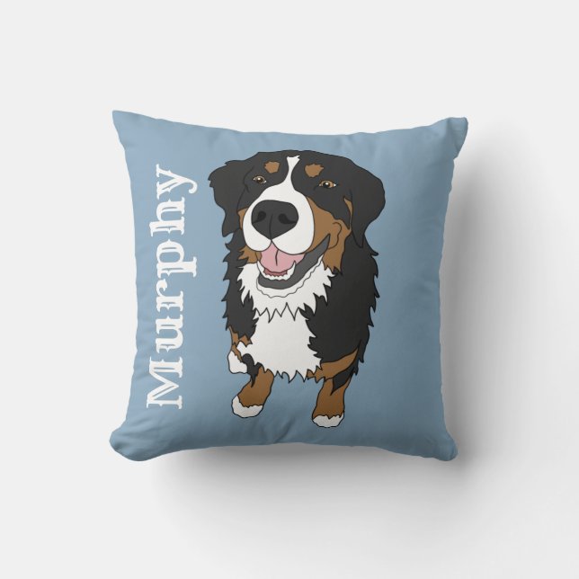 Coussin Bernard personnalisé de montagne bernois (Recto)