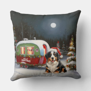 Coussin Bernese Mountain Caravan Christmas Adventure