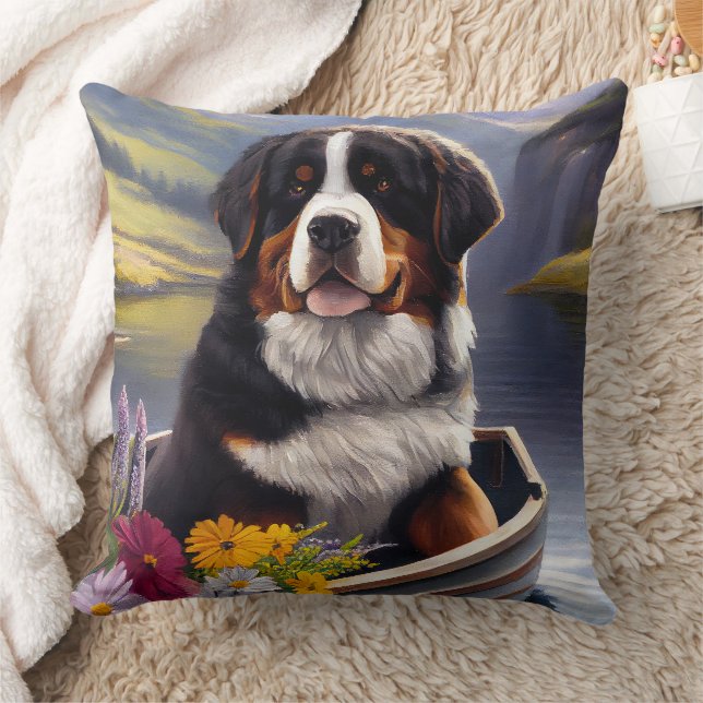 Coussin Bernese Mountain sur une pagaie : une aventure pan (Couverture)