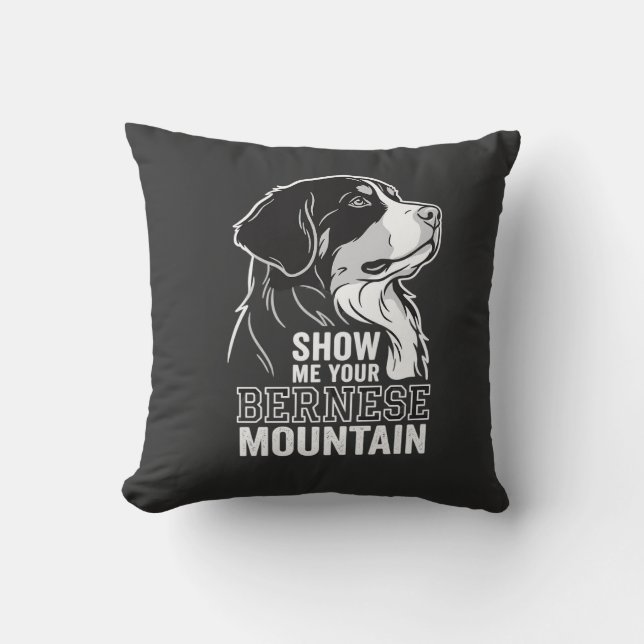Coussin Bernois Montagne Montre Moi Ton (Recto)