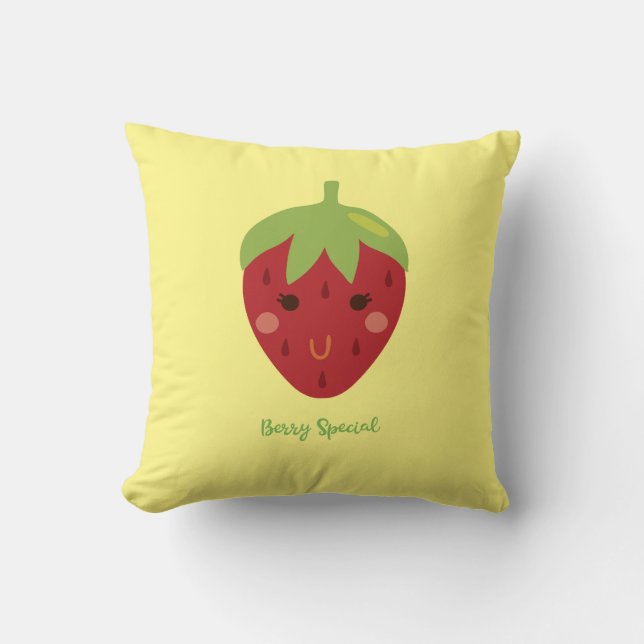 Coussin Berry Special Souriant fraise (Recto)