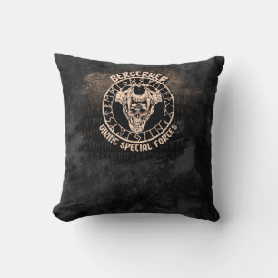 Coussin Berserker Viking Forces Spéciales Crâne Rune Nordi