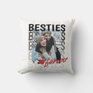 Coussin Besoins gris rouge Pour toujours Typographie Photo
