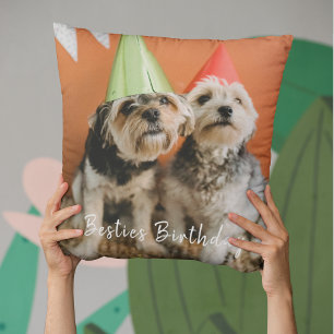 Coussin Besoins personnalisés Photo Friends Bff Chiens Ani