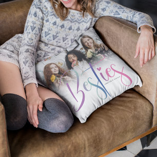 Coussin Besoins Rainbow personnalisés, photo et texte