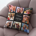 Coussin BEST AMIS Modern Chic Instagram Photo Collage<br><div class="desc">Besoins personnalisés coussin photo avec vos propres noms personnalisés dans une grille de collage photo Insta conviviale. Un cadeau parfait pour un cadeau de remise de diplômes ou une douce surprise d'anniversaire pour votre meilleur ami pour toujours. C'est la version noire.</div>