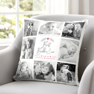 Coussin Best Bubbie Ever Modern Script 8 Photo Collage