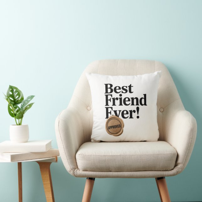 Coussin Best Friend Ever - Conception de texte approuvée (Chaise)