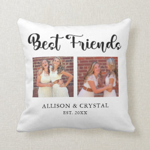 Coussin Best Friends 2 photo Collage de la main Script