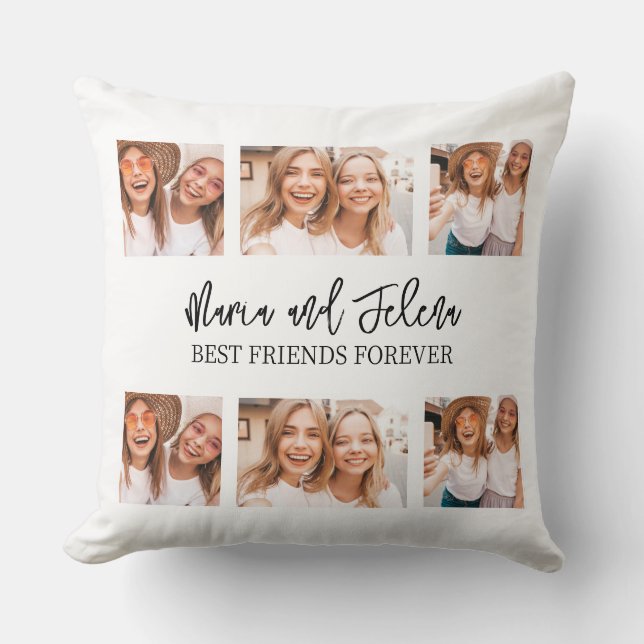 Coussin Best Friends Script Venin For Friends Photo Collag (Recto)