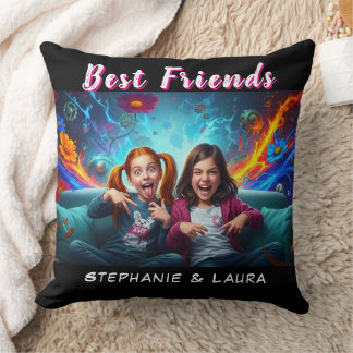 Coussin Best Friends Sisters Funny 