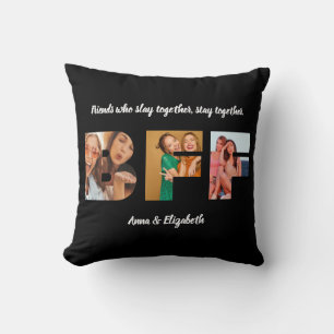 Coussin Bestie Photo Collage Best Friend BFF Offre-cadeau