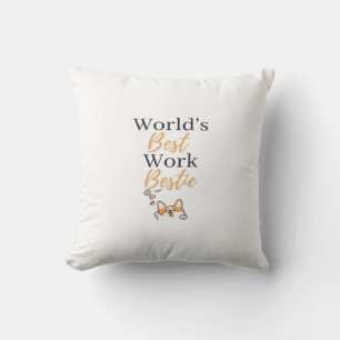 Coussin Bestie Sticker Classic du meilleur travail au mond