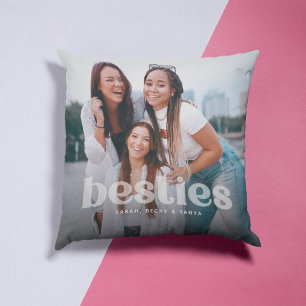 Coussin Bestie Typographie tendance 2 garde-photos