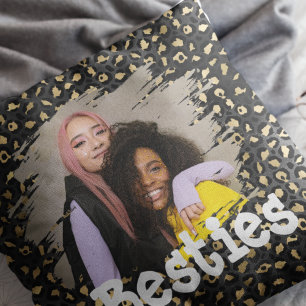 Coussin Besties branchées Photo Black & Gold Poster de ani