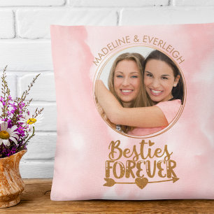Coussin Besties Forever Photo Meilleurs amis