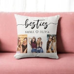 Coussin Besties Friends 3 Photo Friendship Collage<br><div class="desc">Célébrez l'amitié avec les Besties Friends 3 Photo Friendship Collage Throw Pillow. Personnalisé avec un collage de trois photos chères, il capture des moments spéciaux avec vos besties. Réalisée à partir de matériaux de qualité, cette coussin ajoute une touche design et sentimentale à tout espace. Parfait pour les anniversaires, les...</div>